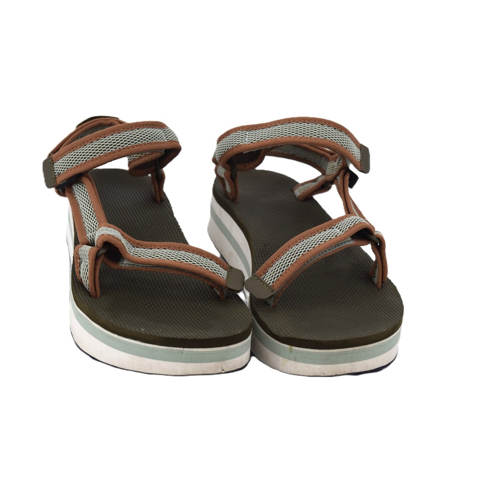 Teva Flatform Universal Mesh Sandals Womens 10 Olive Brown Excellent Platform